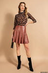 Animal Printed Mesh Mock Neck Top-Shirts & Tops-Kori America-Small-Mocha Multi-cmglovesyou