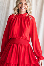 Solid Chiffon Dress-Dresses-Jodifl-Small-Red-cmglovesyou