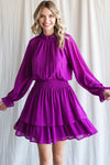 Solid Chiffon Dress-Dresses-Jodifl-Small-Eggplant-cmglovesyou