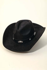 Western Disc Ribbon Strap Cowboy Hat-Hats-Anarchy Street-Black-cmglovesyou