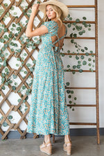 Floral Criss Cross Maxi Dress-Dress-Heyson-Small-Jade-cmglovesyou