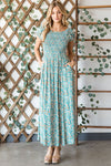 Floral Criss Cross Maxi Dress-Dress-Heyson-Small-Jade-cmglovesyou