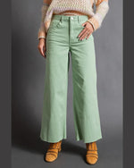 High Waisted Twill Pants-Pants-Easel-Small-Sage-cmglovesyou