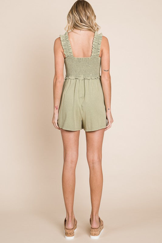 Washed Knit Romper-Romper-Heyson-Small-Sage-cmglovesyou