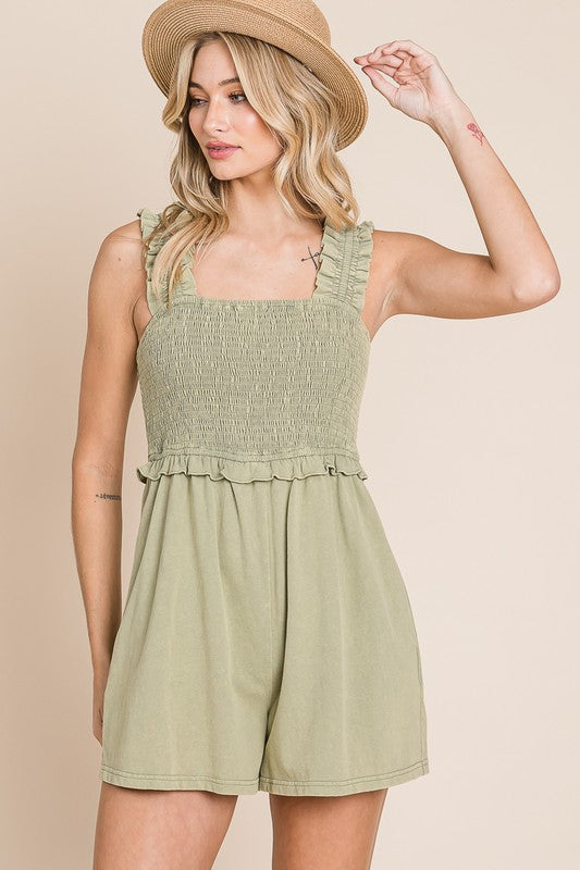 Washed Knit Romper-Romper-Heyson-Small-Sage-cmglovesyou