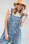 Vintage Flower Overalls-Jumpsuit-Easel-Small-Washed Denim-cmglovesyou