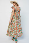 Tropical Printed Ruffle Maxi Dress-Dresses-Easel-Small-Tropical-cmglovesyou