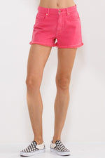 Shorts with Fray Hem-shorts-Sneak Peek-Small-French Pink-cmglovesyou