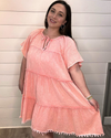 Mineral Washed Gauze Dress-dress-Easel-Small-Coral-cmglovesyou