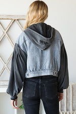 Denim Jacket Hoodie-Coats & Jackets-Oli & Hali-Small-Light Denim-cmglovesyou