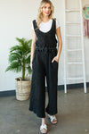 Mineral Washed Overall Jumpsuit-Jumpsuits & Rompers-Oli & Hali-Small-Black-cmglovesyou