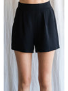 Solid Smocked Waist Shorts-shorts-Jodifl-Small-Black-cmglovesyou