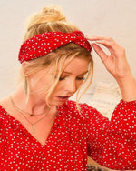 Heart Print Satin Hairband-Accessories-Main Strip-XS-Red-cmglovesyou