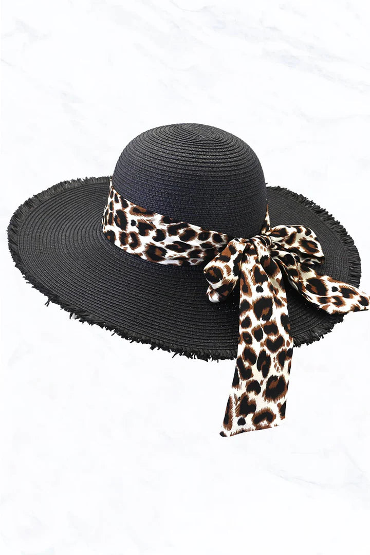 Round Top Straw Hat-Hats-Suzie Q USA-Black-cmglovesyou