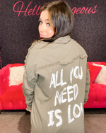 All You Need Is Love Button Up Jacket-Jacket-Elan-8-S-Olive-cmglovesyou