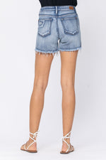 Mid-Rise Patch Cut-Off Shorts-bottoms-Judy Blue-S-cmglovesyou