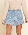 Bleached Denim Shorts-bottoms-Pol Clothing-Small-Denim-cmglovesyou