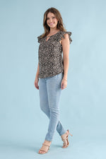 Polka Dot Top-Top-Cozy Co.-Small-Brown-cmglovesyou