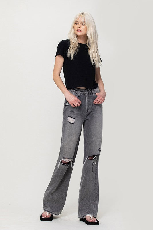 90s Vintage Flare Jeans-Pants-Vervet-24-Granite-cmglovesyou