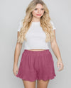 Linen Ruffled Shorts-bottoms-Allie Rose-Small-Berry-cmglovesyou