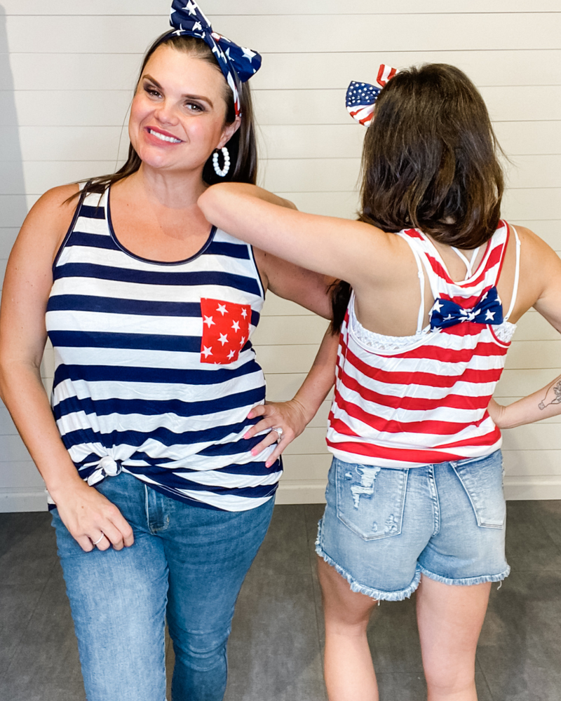 American Flag Bow Tank-Top-Heimish-Small-Navy-cmglovesyou