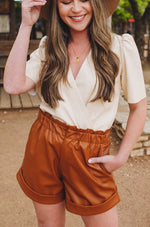 Peyton Leather Shorts-Shorts-BuddyLove-Extra Small-Mocha-cmglovesyou