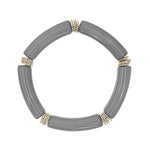 Acrylic Bamboo Stretch Bracelet-Bracelets-What's Hot Jewelry-Grey-cmglovesyou