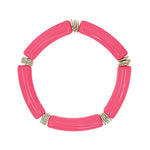 Acrylic Bamboo Stretch Bracelet-Bracelets-What's Hot Jewelry-Hot Pink-cmglovesyou