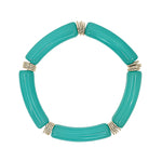 Acrylic Bamboo Stretch Bracelet-Bracelets-What's Hot Jewelry-Teal-cmglovesyou