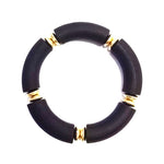 Bamboo Style Stretch Bracelet-Bracelets-What's Hot Jewelry-Black-cmglovesyou