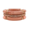Bamboo Acrylic Stretch Bracelet Set-Bracelets-What's Hot Jewelry-Pink-cmglovesyou