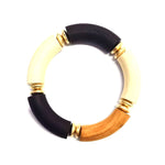 Bead and Gold Disc Stretch Bracelet-Bracelets-Fouray Fashion-Multi-cmglovesyou