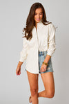 Brielle Button Up Top-Shirts & Tops-BuddyLove-Small-White-cmglovesyou