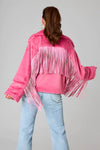 Skylar Fringe Faux Fur Jacket-Coats & Jackets-BuddyLove-Small-Hot Pink-cmglovesyou