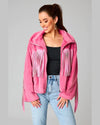 Skylar Fringe Faux Fur Jacket-Coats & Jackets-BuddyLove-Small-Hot Pink-cmglovesyou