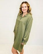 Cauda Timeless Shirt Dress-Dresses-Easel-S-Faded Olive-cmglovesyou