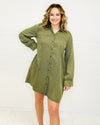 Cauda Timeless Shirt Dress-Dresses-Easel-S-Faded Olive-cmglovesyou