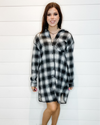 Checker Button Down Shirt-Tops-Vine & Love-S-Black-cmglovesyou