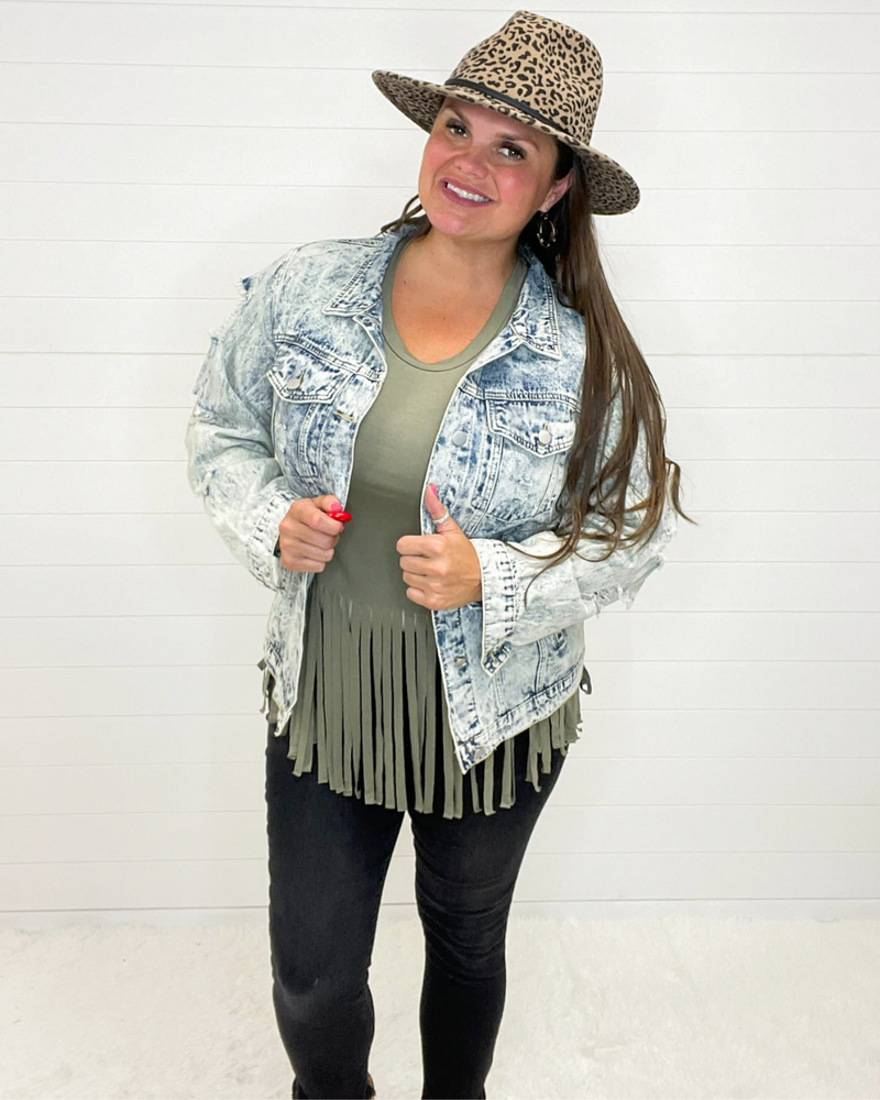 Distressed Denim Jacket-Jacket-BiBi-M-Light Denim-cmglovesyou