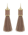 Leather Tassel Earring-Accessories-What's Hot Jewelry-PInk-cmglovesyou