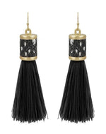 Leather Tassel Earring-Accessories-What's Hot Jewelry-White-cmglovesyou