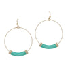 Acrylic and Gold Hoop Earrings-Earrings-What's Hot Jewelry-Teal-cmglovesyou