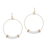 Acrylic and Gold Hoop Earrings-Earrings-What's Hot Jewelry-White-cmglovesyou