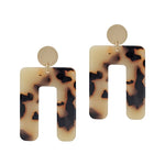 Arch Acrylic Earrings-Earrings-What's Hot Jewelry-Tortoise-cmglovesyou
