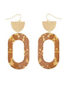 Gold Oval Flex Earrings-Apparel & Accessories-What's Hot Jewelry-Brown-cmglovesyou