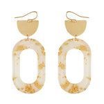 Gold Oval Flex Earrings-Apparel & Accessories-What's Hot Jewelry-White-cmglovesyou