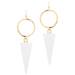 Gold Hoop Triangle Earrings-Earrings-What's Hot Jewelry-White-cmglovesyou