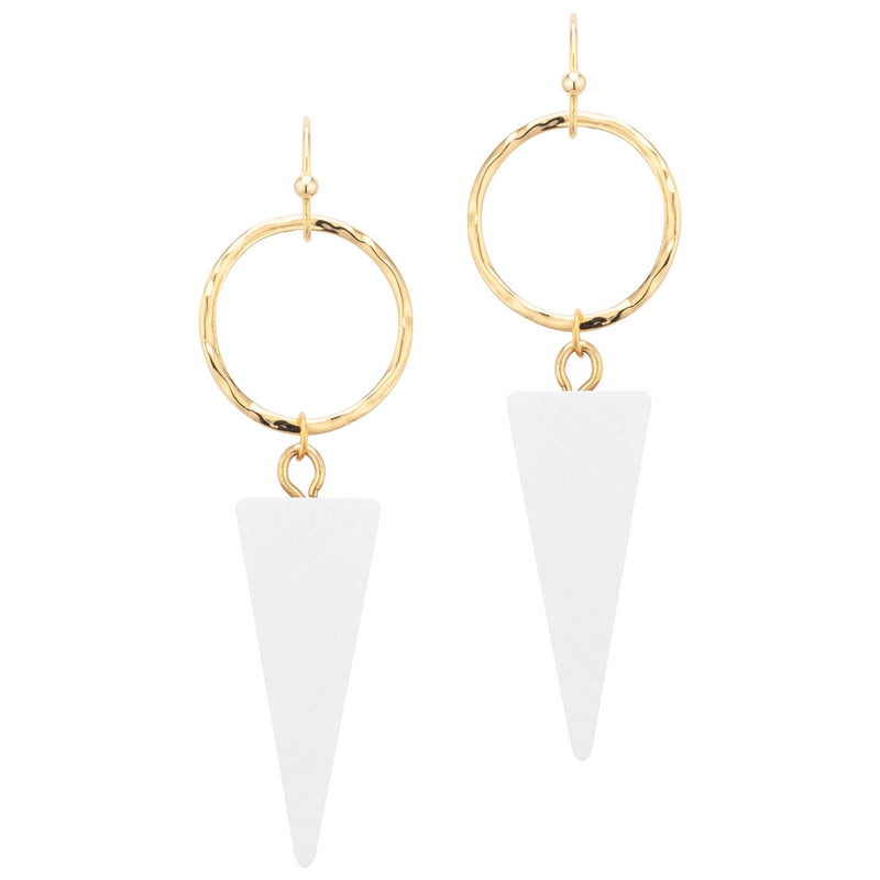 Gold Hoop Triangle Earrings-Earrings-What's Hot Jewelry-White-cmglovesyou