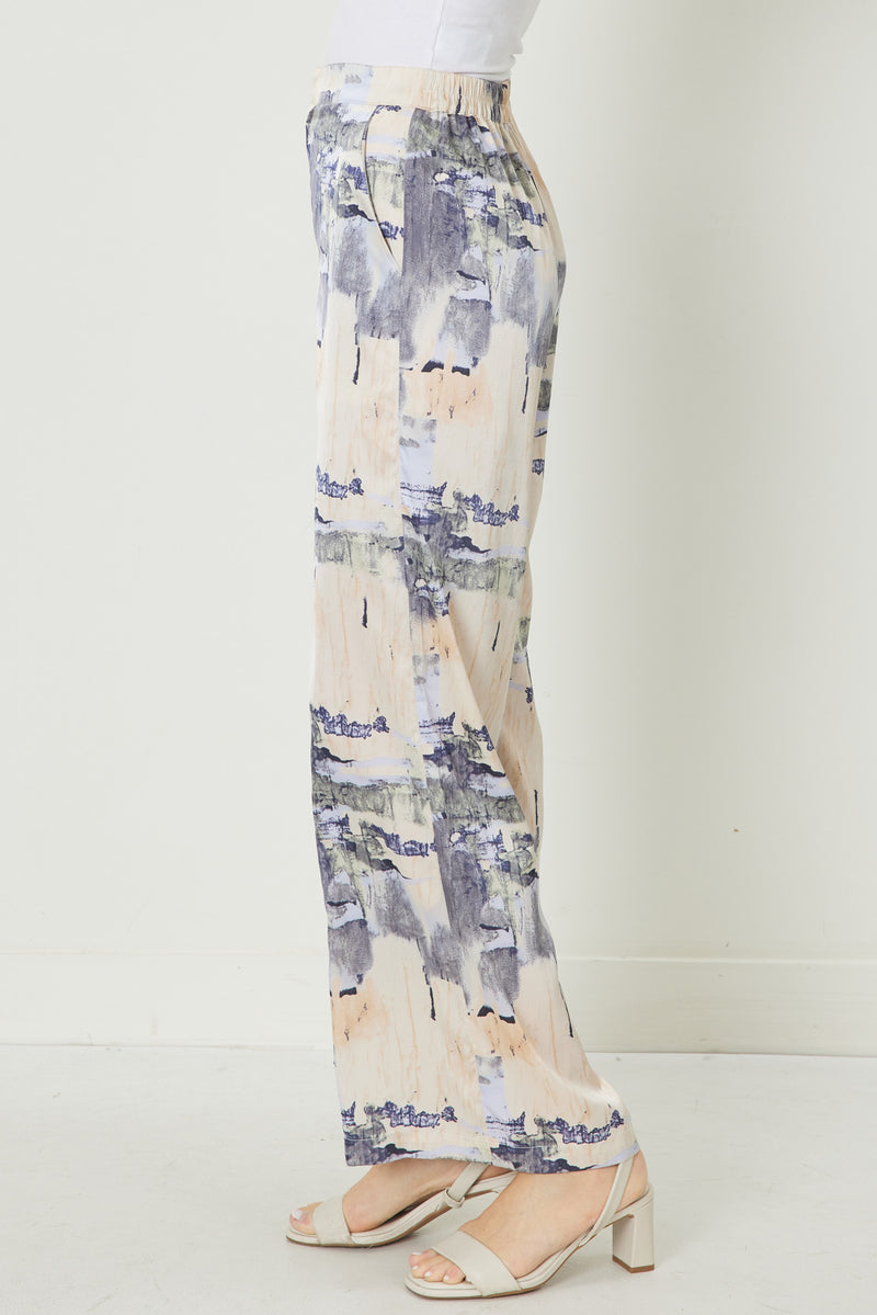 Flowy Watercolor Abstract Pants-Pants-Entro-Small-Grey Natural-cmglovesyou