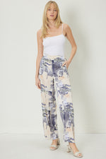 Flowy Watercolor Abstract Pants-Pants-Entro-Small-Grey Natural-cmglovesyou